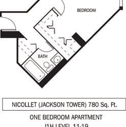 Galtier Towers Apartments in Lowertown, St. Paul, MN 1 Bedroom 1 Bath Apartment