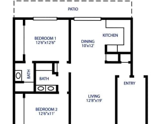 Floor Plan Two Bedroom
