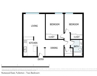 Floor Plan 2 Bedroom Apartment