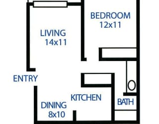 Floor Plan One Bedroom A