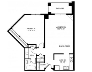 Floor Plan 1B