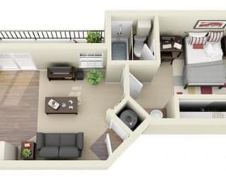 Floor Plan 1 BEDROOM 1 BATH STUDIO 440 SQ. FT.