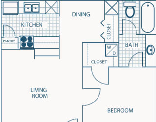 A2 Floor Plan at Willow Brook Crossing Apartments in Houston, TX