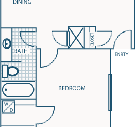 C2 Floor Plan at Willow Brook Crossing Apartments in Houston, TX