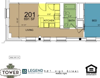 Floor Plan Tower 507 - Unit 201