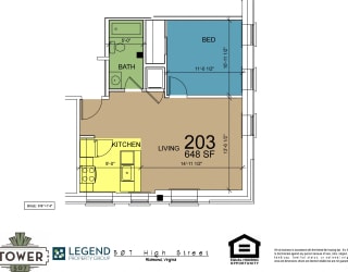 Floor Plan Tower 507 - Unit 203