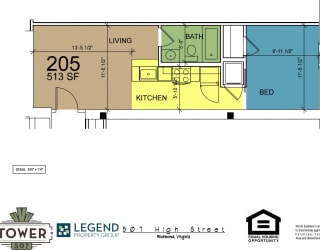 Floor Plan Tower 507 - Unit 205