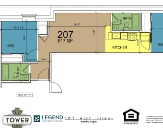 Floor Plan Tower 507 - Unit 207