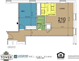 Floor Plan Tower 507 - Unit 210