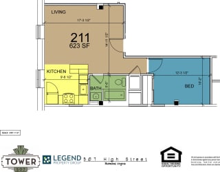 Floor Plan Tower 507 - Unit 211