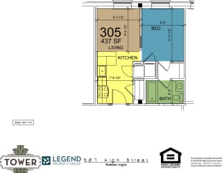 Floor Plan Tower 507 - Unit 305