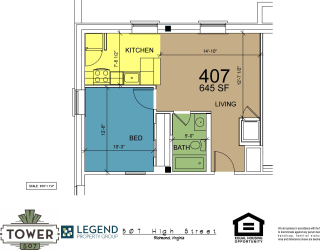 Floor Plan Tower 507 - Unit 407