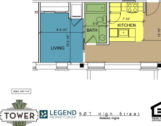 Floor Plan Tower 507 - Unit 602