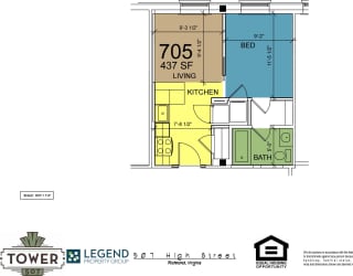 Floor Plan Tower 507 - Unit 705