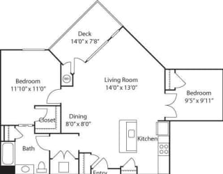 B3- 55+ Adult Living Floorplan at Reunion at Redmond Ridge, Redmond, WA