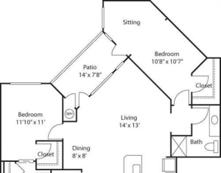 C3B- 55+ Adult Living Floorplan at Reunion at Redmond Ridge, Redmond, 98053
