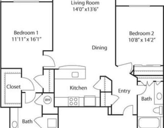 C4A- 55+ Adult Living Floorplan at Reunion at Redmond Ridge, Redmond, WA