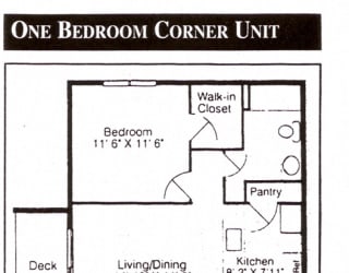 Floor Plan 1 Bedroom Corner
