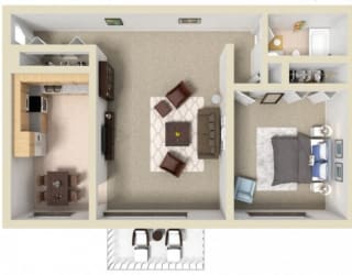 Floor Plan One Bedroom