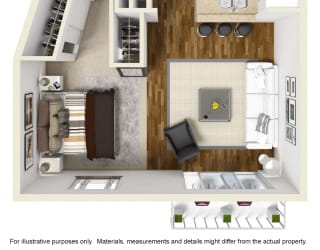 Model C at Midvale Apartments, Los Angeles