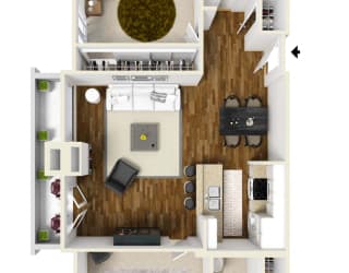 Model A at Midvale Apartments, Los Angeles, CA, 90024