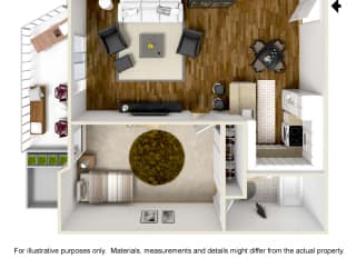 2 Bed 2 Bath Plan C2 at Atrium, Los Angeles, 90024