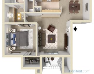 The Milano Floor Plan at Bella Terra Apartments, Henderson, 89012