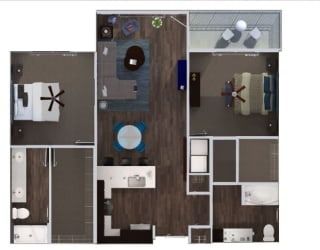 2 bed 2 bath J at The Royale at CityPlace, Overland Park, KS, 66210