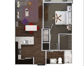Archibald Floor Plan at Waterside Residences on Quivira, Kansas