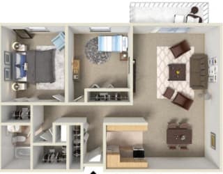 Floor Plan 2 Bedroom - Large