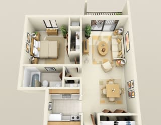 One Bedroom Apartment, Sq. Ft. 750 at Eastwood Village Apartments, 24382 Eastwood Village Court