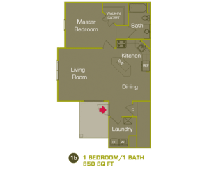848 Square-Foot A2 Floor Plan at Woodland Trail, LaGrange, GA