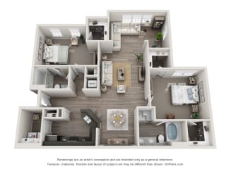 1463 Square-Foot Dixon Sunroom Floor Plan at Greystone Pointe in Knoxville, Tennessee