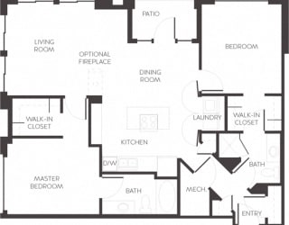 Arapahoe Denver, CO City House Apartments 2 bedroom 2 bath