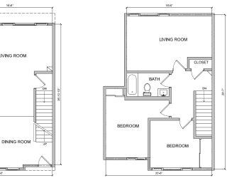 Floor Plan 3 Bed Townhome