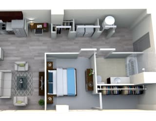 A10 1 bed 1 bath The Grand Luxury Apartments Historically known as Traders on Grand at The Grand, Kansas City, MO, 64106