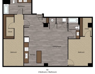 The Grand downtown KC 2 bed 2 bath D  at The Grand, Kansas City, 64106