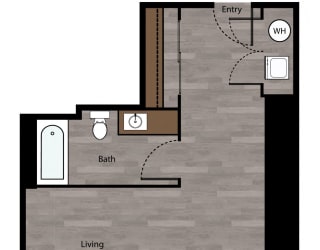 The Grand downtown KC Studio bed 1 bath B  at The Grand, Kansas City