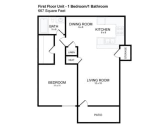 Floor Plan 1X1