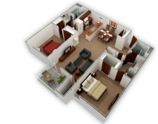 Floor Plan 2X2