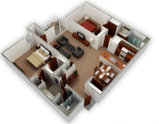 Floor Plan 2X2