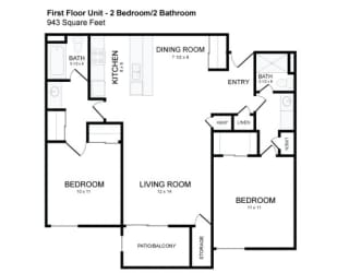Floor Plan 2X2