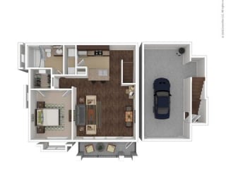 787 Square-Foot Aurora Floor Plan at Orion McCord Park, Little Elm
