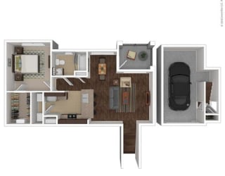 785 Square-Foot Blazer Floor Plan at Orion McCord Park, Little Elm, TX