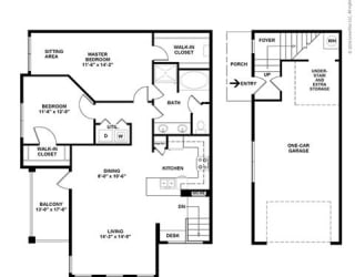 Callisto 2 Bedroom 2 Bathroom Floor Plan at Orion McCord Park, Little Elm, TX