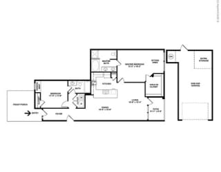Nova 2 bedroom 2 bath Floor Plan at Orion McCord Park, Little Elm