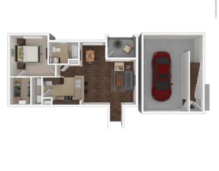 726 Square-Foot Aurora Floor Plan at Orion Prosper Lakes, Texas, 75078