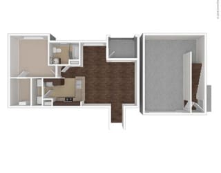 Aurora 1 Bed 1 Bath, 726 Square-Foot Floor Plan at Orion Prosper Lakes, Prosper, TX, 75078