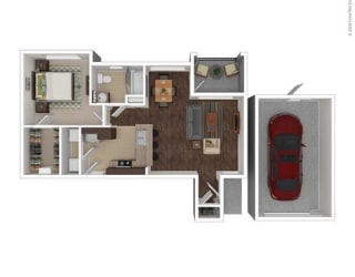 726 Square-Foot Axis Floor Plan at Orion Prosper Lakes, Prosper, Texas