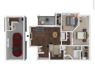 1177 Square-Foot Callisto Floor Plan at Orion Prosper Lakes, Prosper